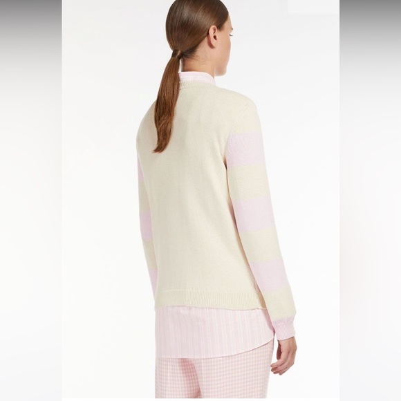 SOLD! NWT Weekend MaxMara Flora Cotton Sweater. Color: Beige/Pink. Spring - Picture 11 of 11